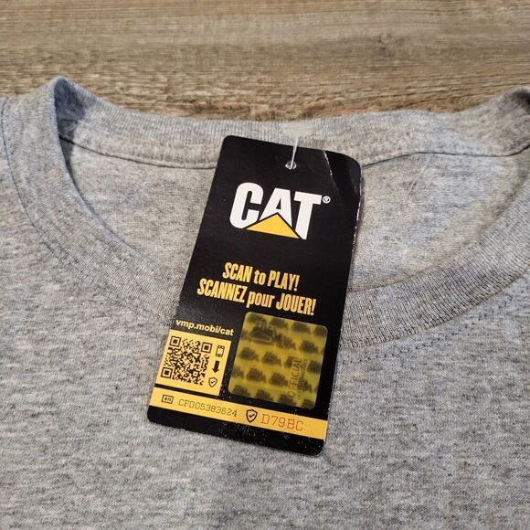 NEW CAT American Flag Logo Graphic Tee Shirt New With Tags Men's Size Large - Picture 3 of 6